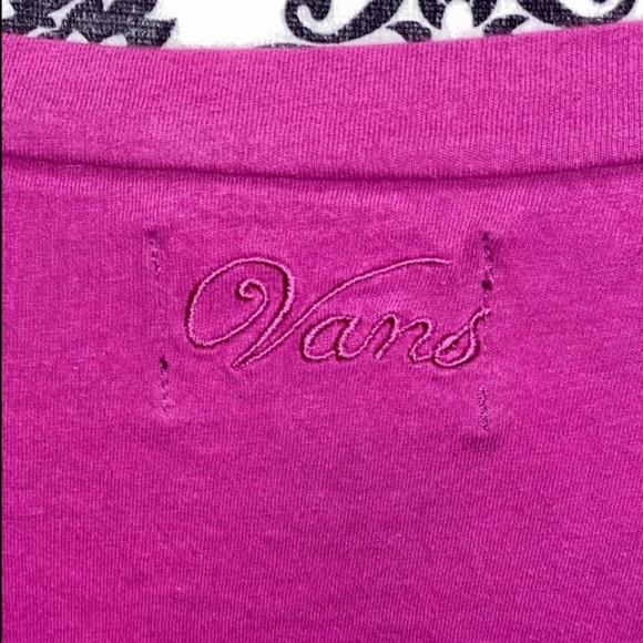 Vans Magenta Women’s Large Skater Midi Dress 3/4 Sleeve w Waist Ties - Picture 8 of 8